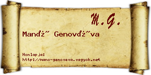 Manó Genovéva névjegykártya